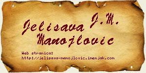 Jelisava Manojlović vizit kartica